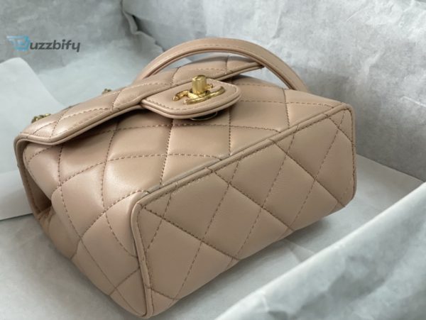 chanel mini flap bag with top handle yellowbeige for women 15cm 6in as4035 buzzbify 1 13
