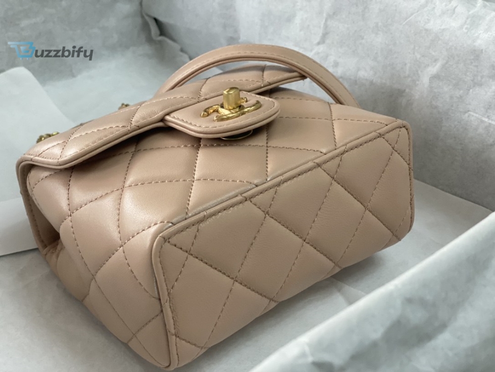 Chanel Mini Flap Bag With Top Handle Yellowbeige For Women 15Cm 6In As4035 35 Chanel Mini Flap Bag With Top Handle Yellow/Beige For Women 15cm / 6in AS4035