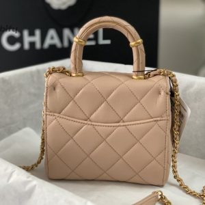 chanel mini flap bag with top handle yellowbeige for women 15cm 6in as4035 buzzbify 1 15