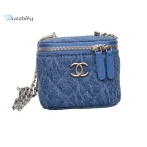 chanel mini vanity bag blue for women 11cm 43in buzzbify 1 2