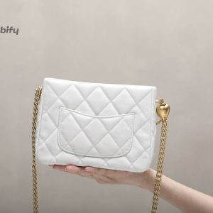 chanel hobo heart adjustment buckle white for women 18cm 71in buzzbify 1 4