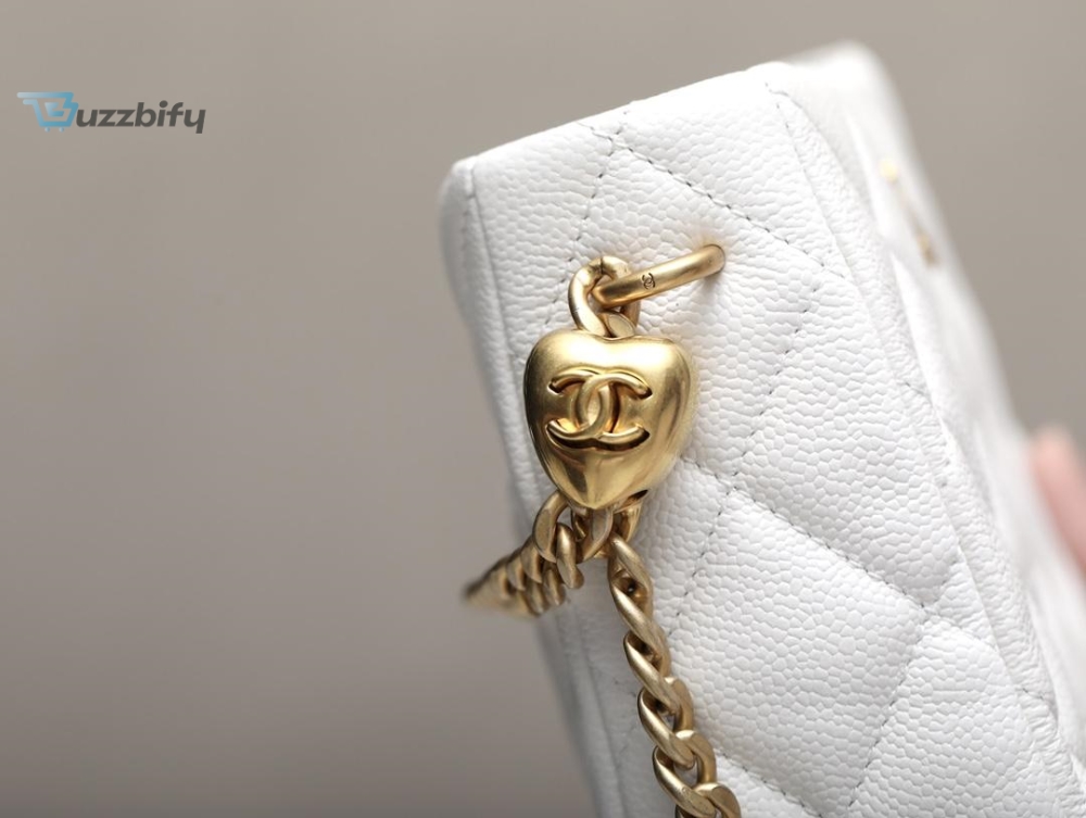 Chanel Hobo Heart Adjustment Buckle White For Women 18Cm 7.1In 17 Chanel HoBo Heart Adjustment Buckle White For Women 18cm / 7.1in