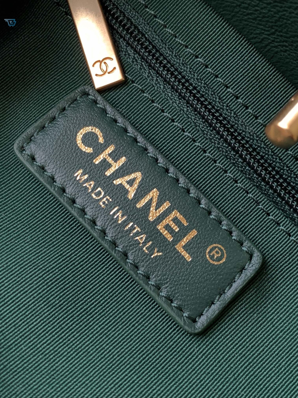 Chanel Tweed Backpack Green/Orange For Women 17cm / 6.7in