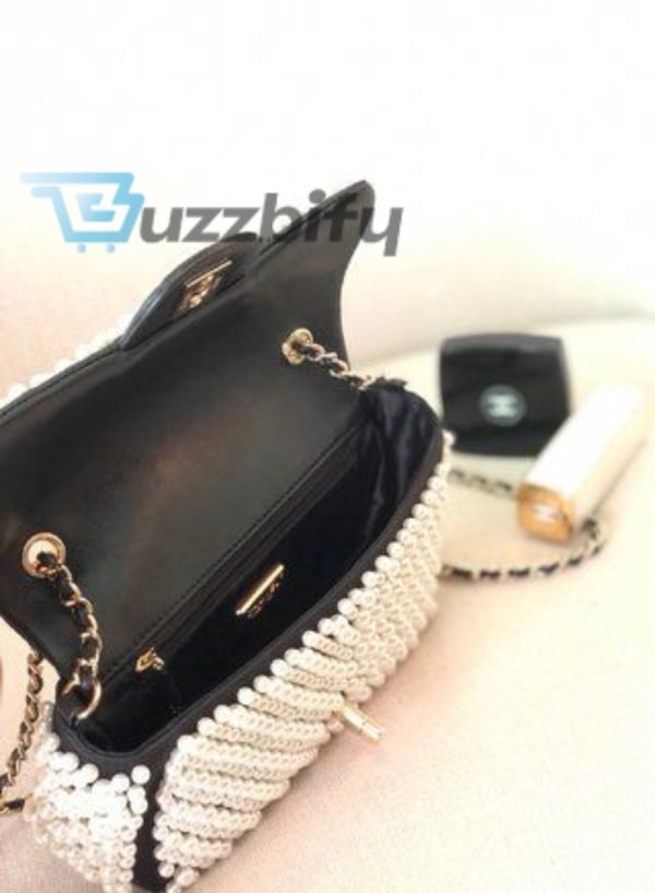 chanel 19s mini pearl on flap black for women 199cm 78in buzzbify 1 3