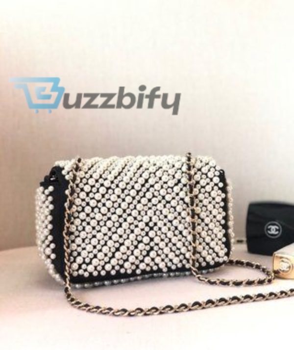 chanel 19s mini pearl on flap black for women 199cm 78in buzzbify 1 5