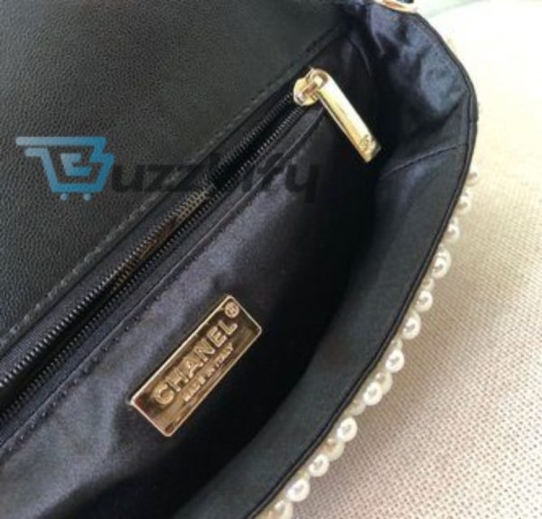 chanel 19s mini pearl on flap black for women 199cm 78in buzzbify 1 8