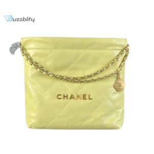 Chanel 22 Medium Handbag Yellowgreybrowndark Bluepinkjade Greenwhite For Women 37Cm  14.5In