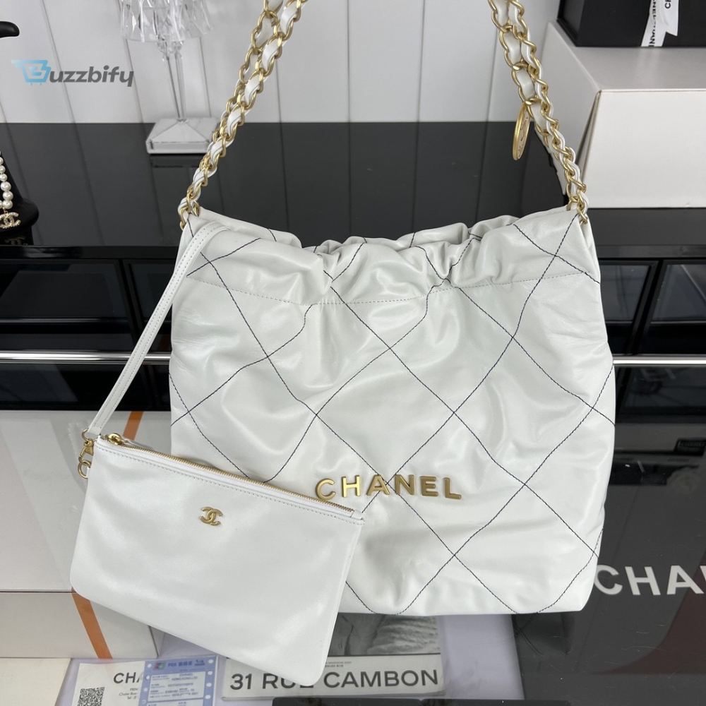 Chanel 22 Medium Handbag Yellow/Grey/Brown/Dark Blue/Pink/Jade Green/White For Women 37cm / 14.5in