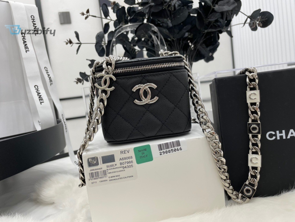 Chanel Mini Vanity Bag Blackwhite For Women 11Cm  4.3In