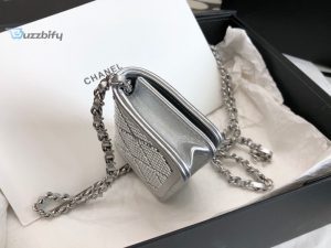 chanel metallic mini flap bag silver for women 167cm 66in buzzbify 1 1