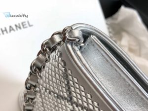 Chanel Metallic Mini Flap Bag Silver For Women 16.7Cm  6.6In