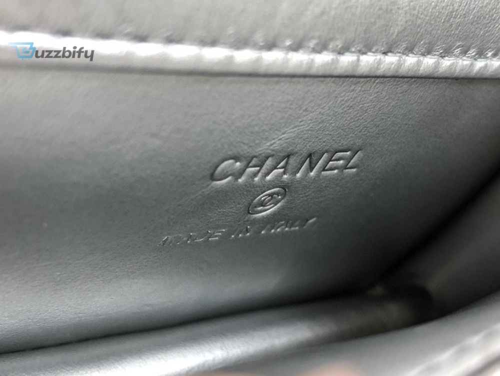 Chanel Metallic Mini Flap Bag Silver For Women 16.7cm / 6.6in