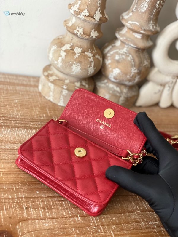chanel clutch with chain red for women womens bags 48in123cm buzzbify 1 3