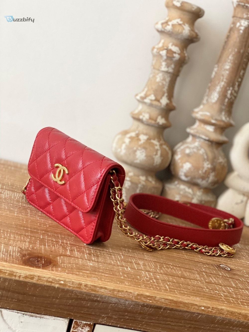 Chanel Clutch With Chain Red For Women Womens Bags 4.8In12.3Cm 18 Chanel Clutch With Chain Red For Women, Women’s Bags 4.8in/12.3cm