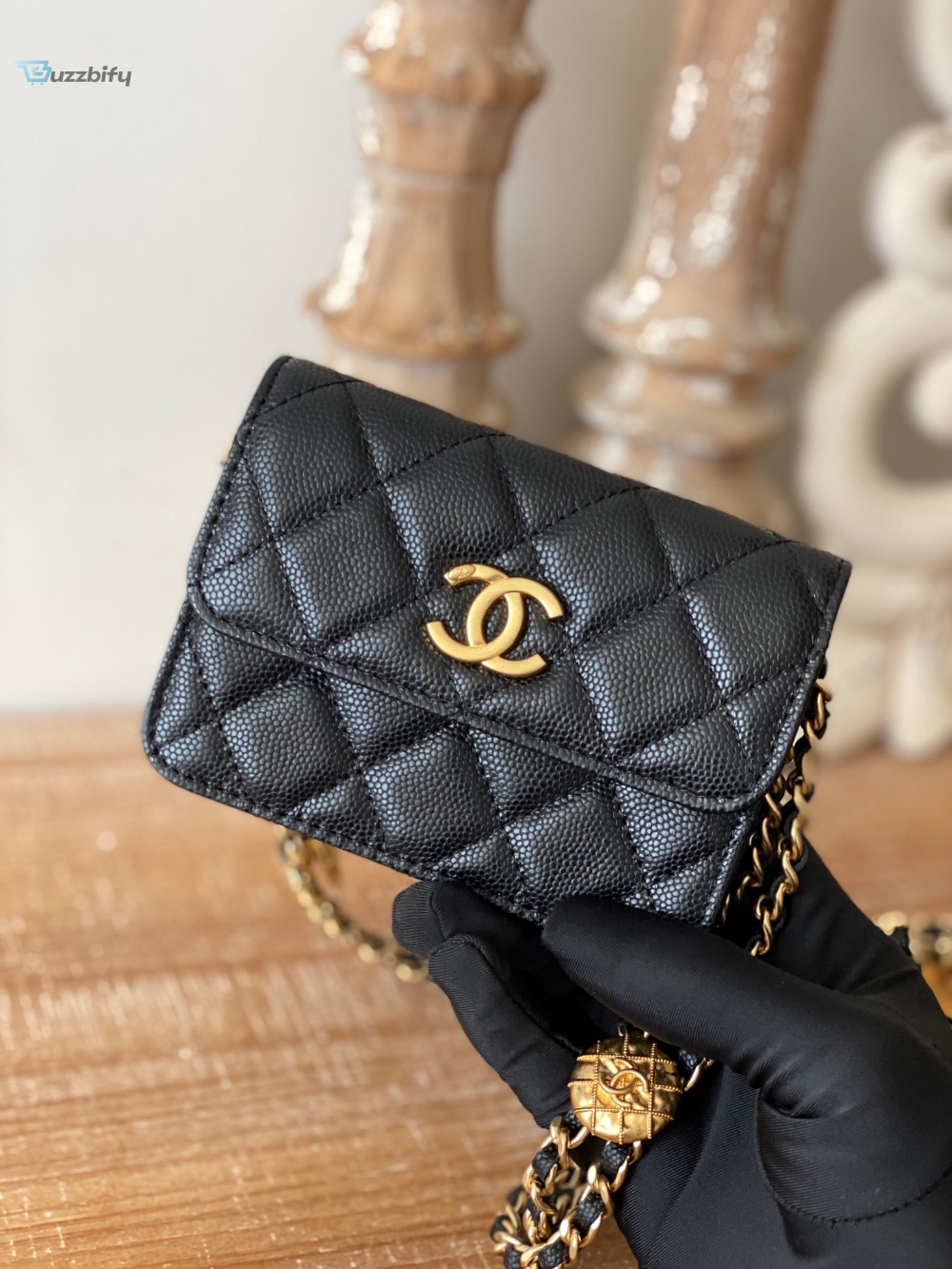 Chanel Clutch With Chain Black For Women, Women’s Bags 4.8in/12.3cm AP2857 B08447 94305