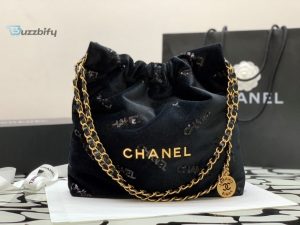 Chanel Small Chanel 22 Handbag Black For Women Womens Bags 11.8In30cm