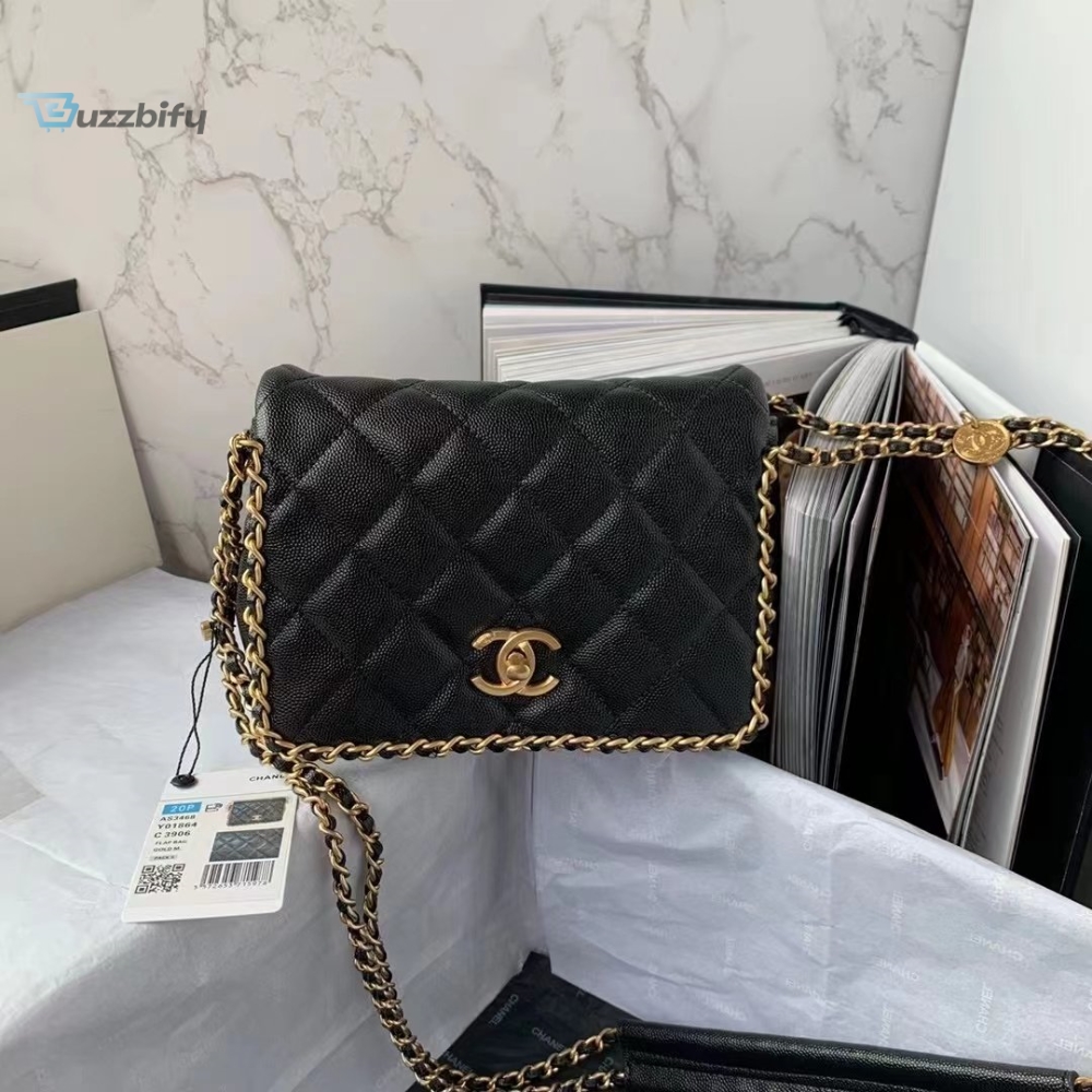 Chanel Flapbag With Chain Black For Women Womens Bags 8.3In21cm
