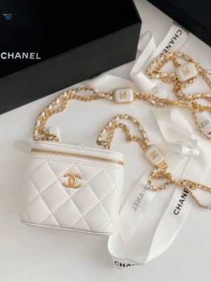 chanel small vanity with chain white for women womens bags 43in11cm buzzbify 1