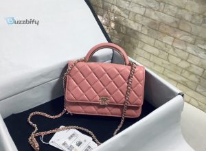 chanel handheld oblique cross bag pink for women womens bags 67in19cm buzzbify 1