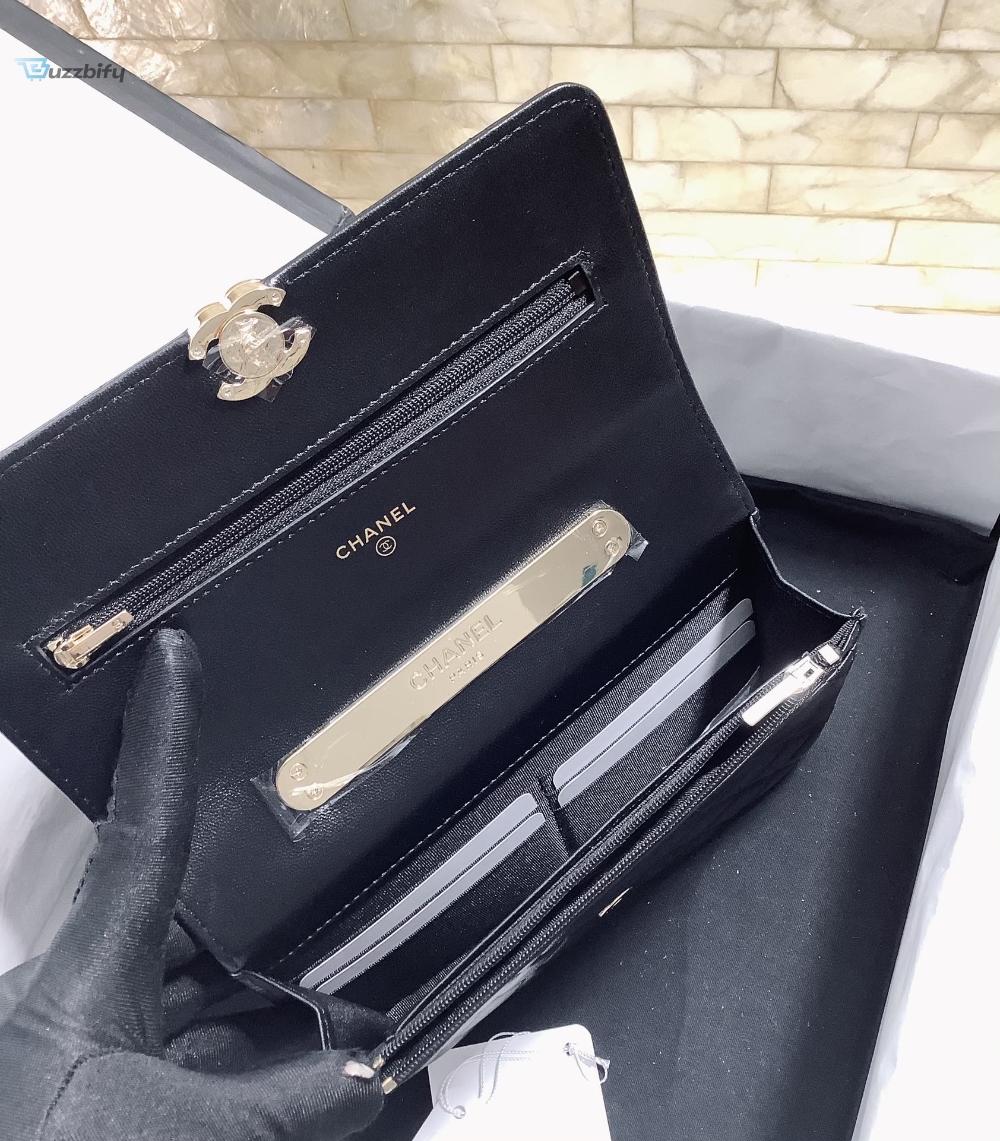 Chanel Handheld Oblique Cross Bag Black For Women Womens Bags 6.7In19cm