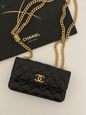 chanel wallet with strap black for women womens bags 67in17cm buzzbify 1