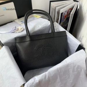 chanel vintage cc open tote caviar east west black for women womens bags 145in369cm buzzbify 1