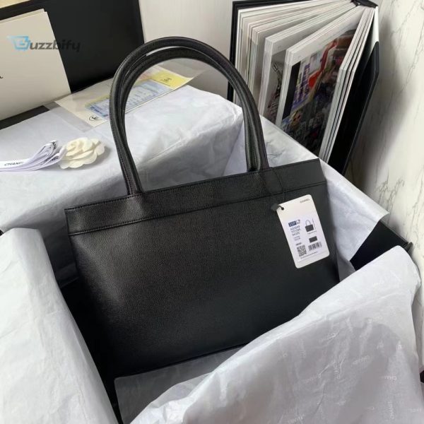 chanel vintage cc open tote caviar east west black for women womens bags 145in369cm buzzbify 1 3