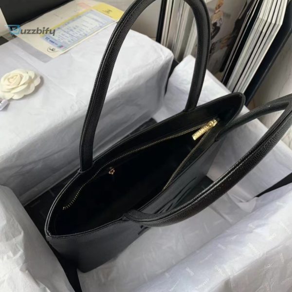 chanel vintage cc open tote caviar east west black for women womens bags 145in369cm buzzbify 1 8