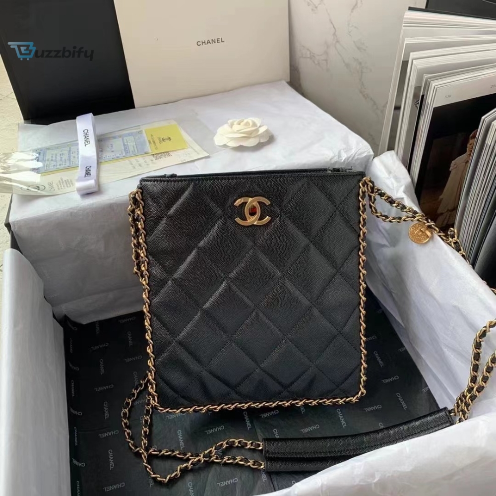 Chanel Small Shopping Bag Black For Women, Women’s Bags 9.1in/23cm AS3470 B08850 94305