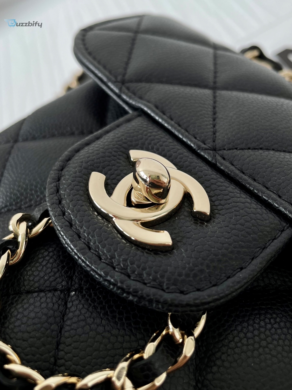 Chanel Medium Backpack Bag Black For Women Womens Bags 9.8In25cm