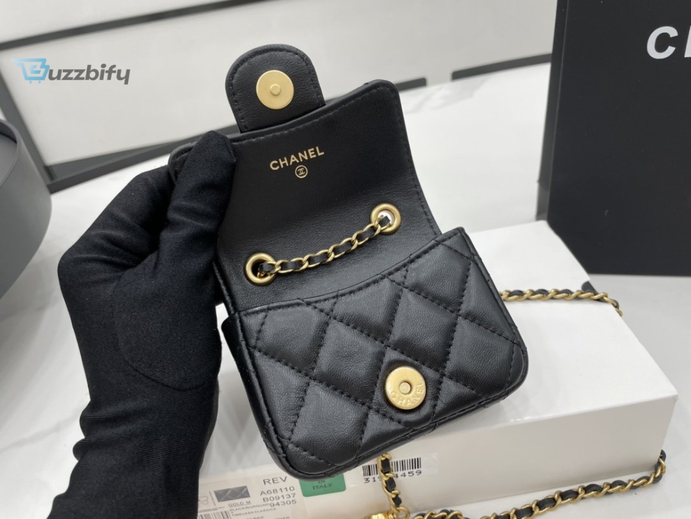 Chanel Mini Flap Bag Black For Women Womens Bags 3.5In9cm