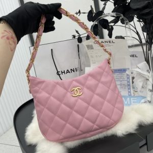 chanel hobo handbag pink for women womens bags 94in24cm buzzbify 1 3