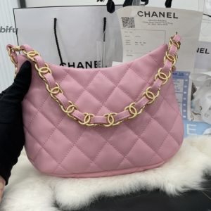 chanel hobo handbag pink for women womens bags 94in24cm buzzbify 1 5
