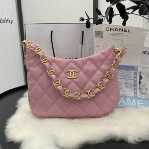 chanel hobo handbag pink for women womens bags 94in24cm buzzbify 1 6