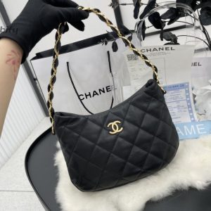 chanel hobo handbag black for women womens bags 94in24cm as3562 b09178 94305 buzzbify 1 3