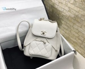 Chanel Small Affinity Backpack White For Women Womens Bags 9.8In25cm