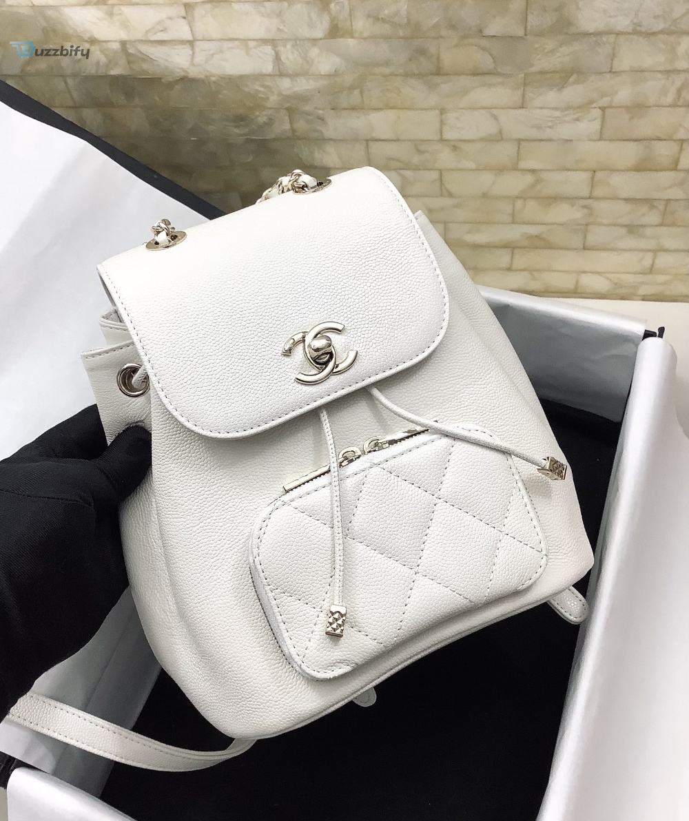 Chanel Small Affinity Backpack White For Women, Women’s Bags 9.8in/25cm