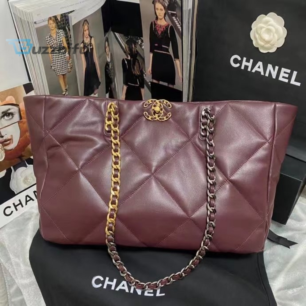 Chanel Shopping Chanel Bag 19 Dark Red For Women Womens Bags 16In41cm As3660 B04852 Nk294