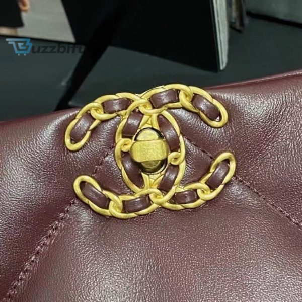 chanel shopping chanel bag 19 dark red for women womens bags 16in41cm as3660 b04852 nk294 buzzbify 1 3