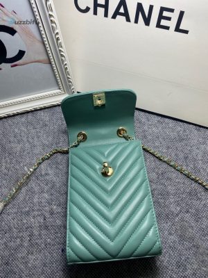 chanel chevron trendy cc phone mint bag for women 18cm7in buzzbify 1 7