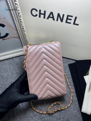 chanel chevron trendy cc phone light purple bag for women 18cm7in buzzbify 1 3