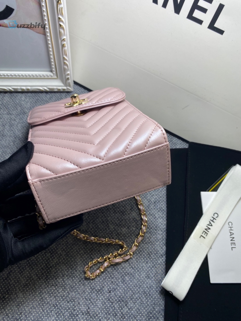 Chanel Chevron Trendy Cc Phone Light Purple Bag For Women 18cm/7in