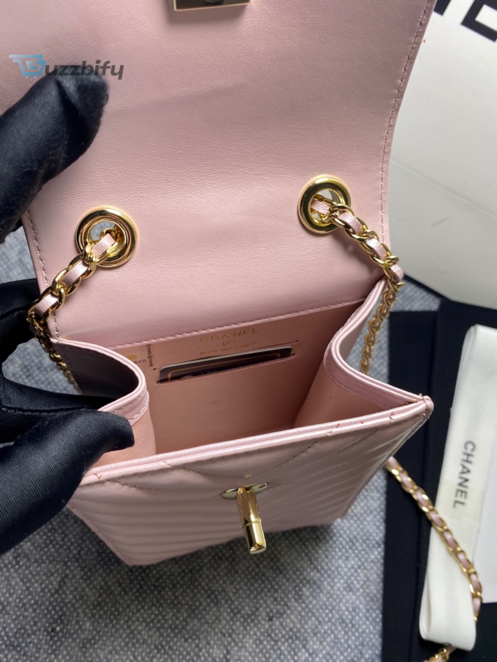 Chanel Chevron Trendy Cc Phone Light Purple Bag For Women 18cm/7in