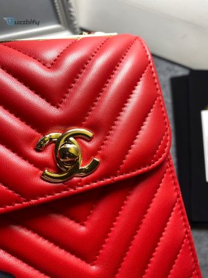 Superbe portefeuille Chanel en cuir grainé rouge