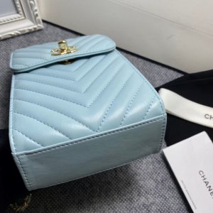 chanel chevron trendy cc phone light blue bag for women 18cm7in buzzbify 1 5