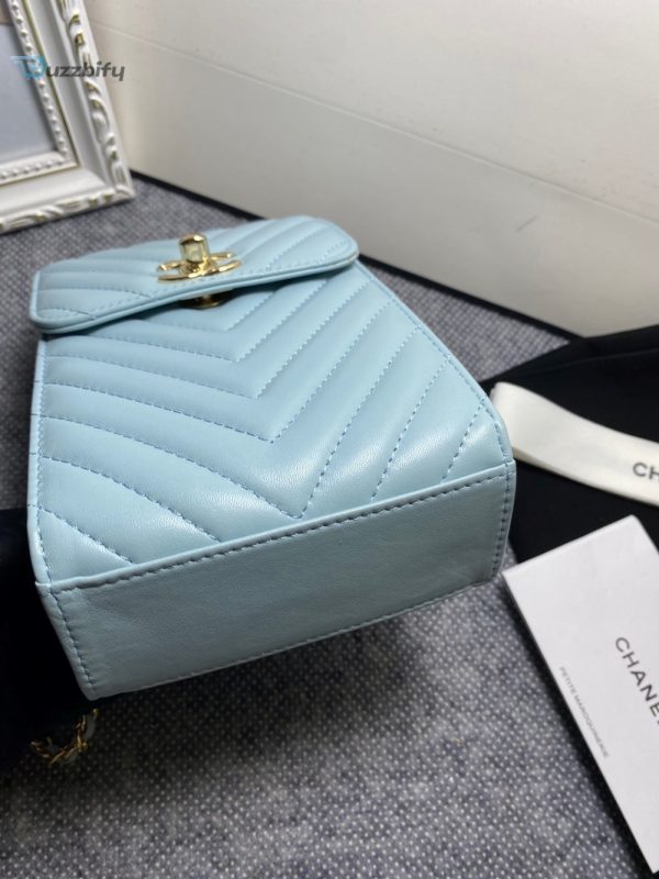 chanel chevron trendy cc phone light blue bag for women 18cm7in buzzbify 1 5