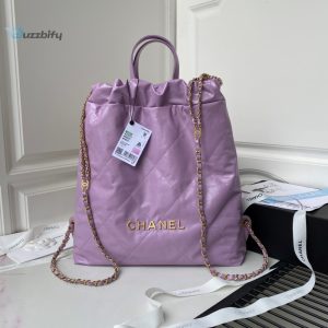 chanel backpack purple shiny large bag for women 51cm20in buzzbify 1
