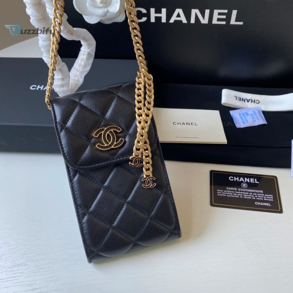 chanel phone holder black bag for women 15cm6in buzzbify 1