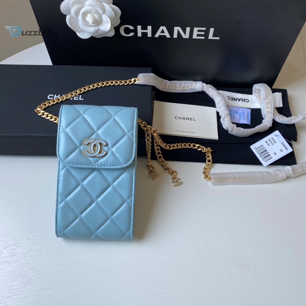Chanel Phone Holder Blue Bag For Women 15Cm6in