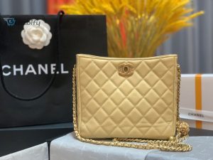 chanel hobo handbag beige bag for women 16cm6in buzzbify 1
